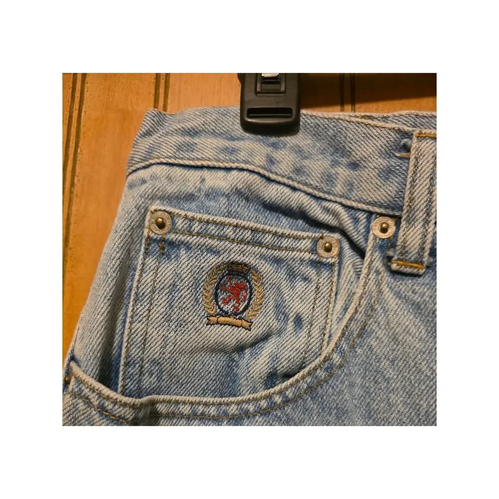 Tommy Hilfiger Jeans Men 34x32‎ Blue Classic Fit Logo Straight Leg Cotton